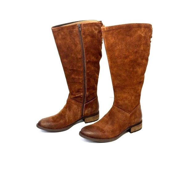 Born Hayden NWB Sz 8.5W Rust Tobacco Distressed Leather Knee High Boots - Picture 13 of 13